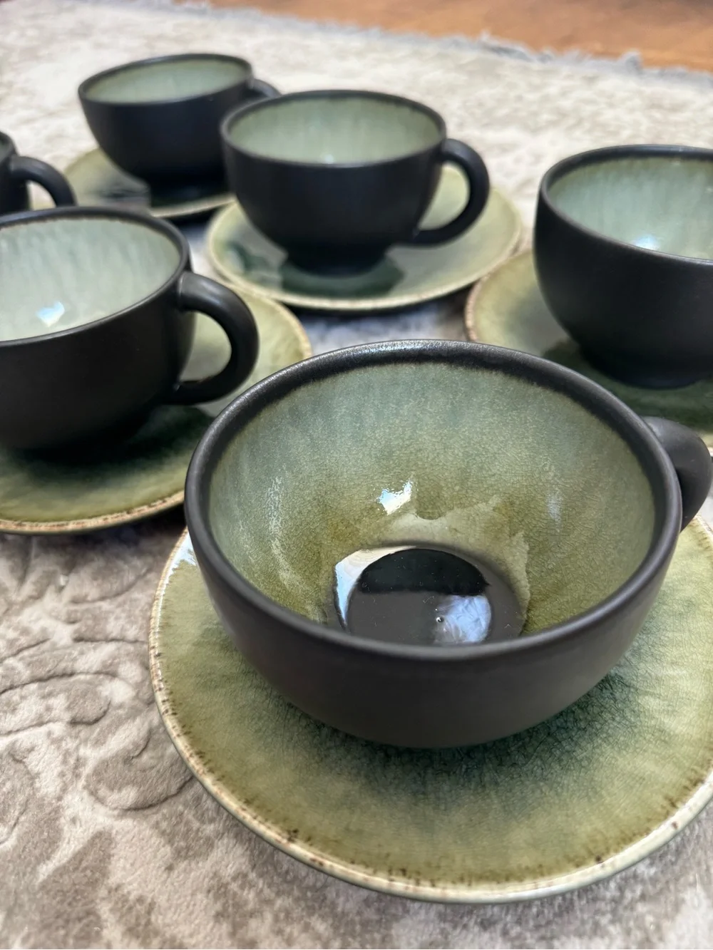 Jars France Tourron Samoa Saucer and Tea Cup Set Crate & Barrel